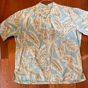 Cooke Street Honolulu Light Blue and White Tropical Shirt